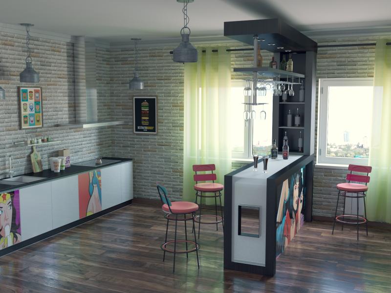 Pop art kitchen